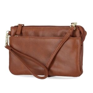 Mundi Brady Crossbody/Wristlet/Belt Bag In Brown Sugar Vegan Leather